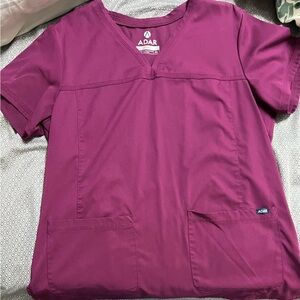 Adar maroon Scrub Top and pants